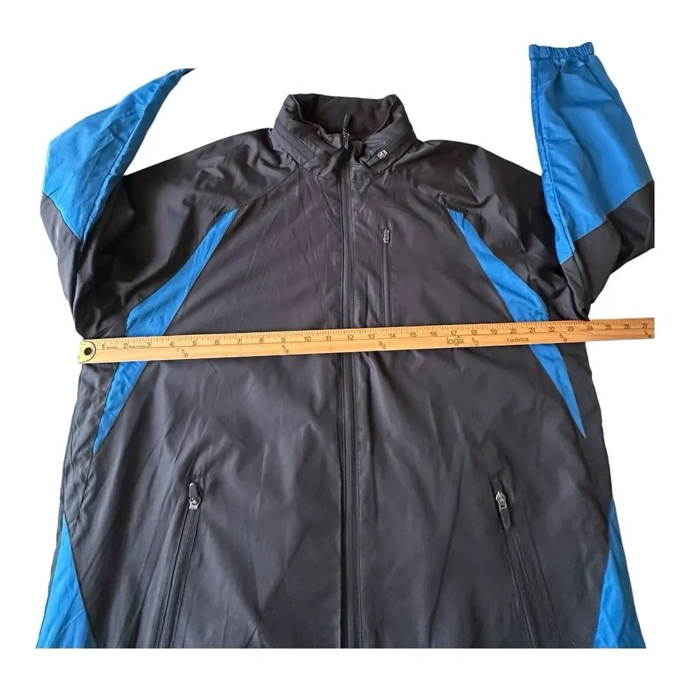 PGA Tour Men' Official Long Sleeve Hoodie WindbreakerFull‎ Zip Black/Whit…